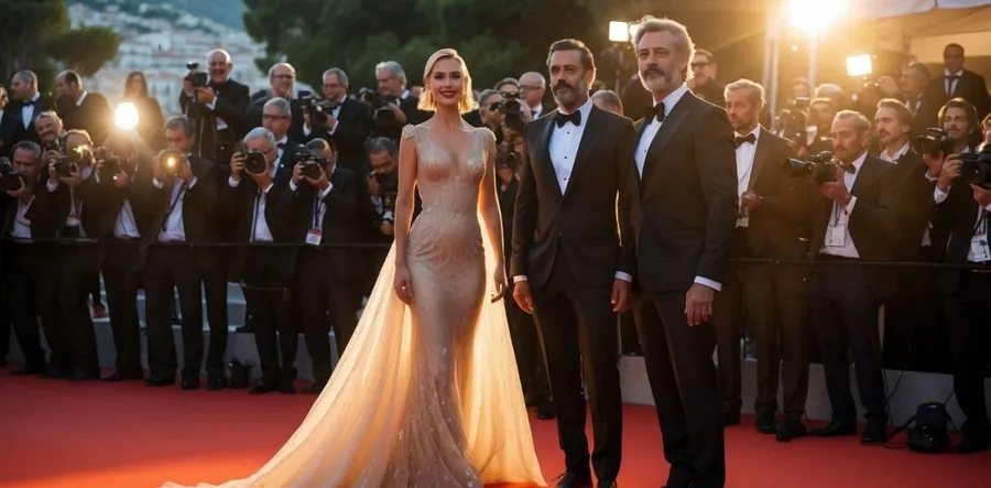 Red carpet premiere with photographers, VIP tickets